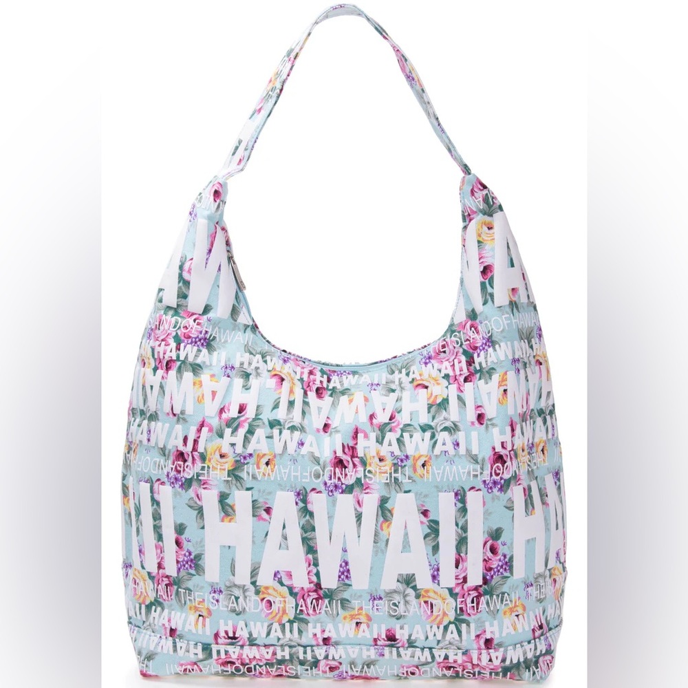 Hawaii Floral Print Hobo bag